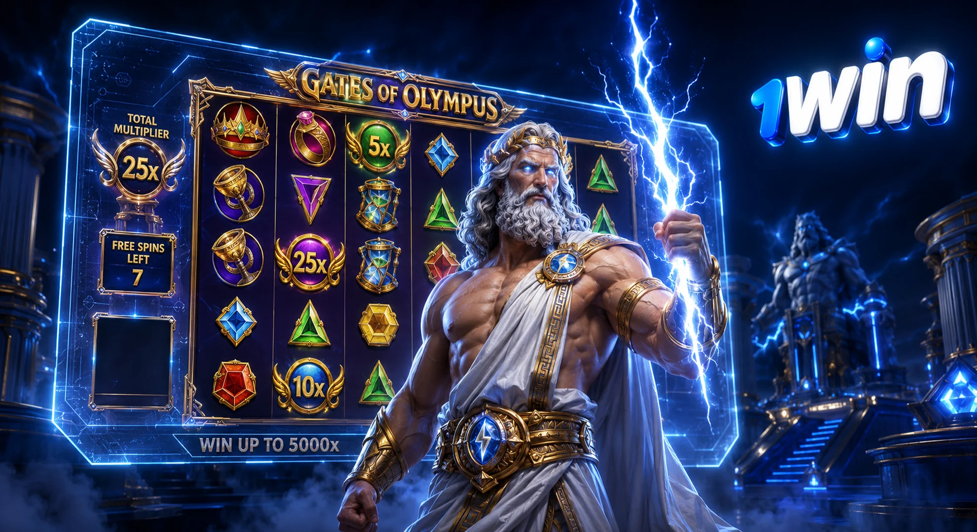 1win Korea Gates of Olympus Slot Zeus Multiplier Gem