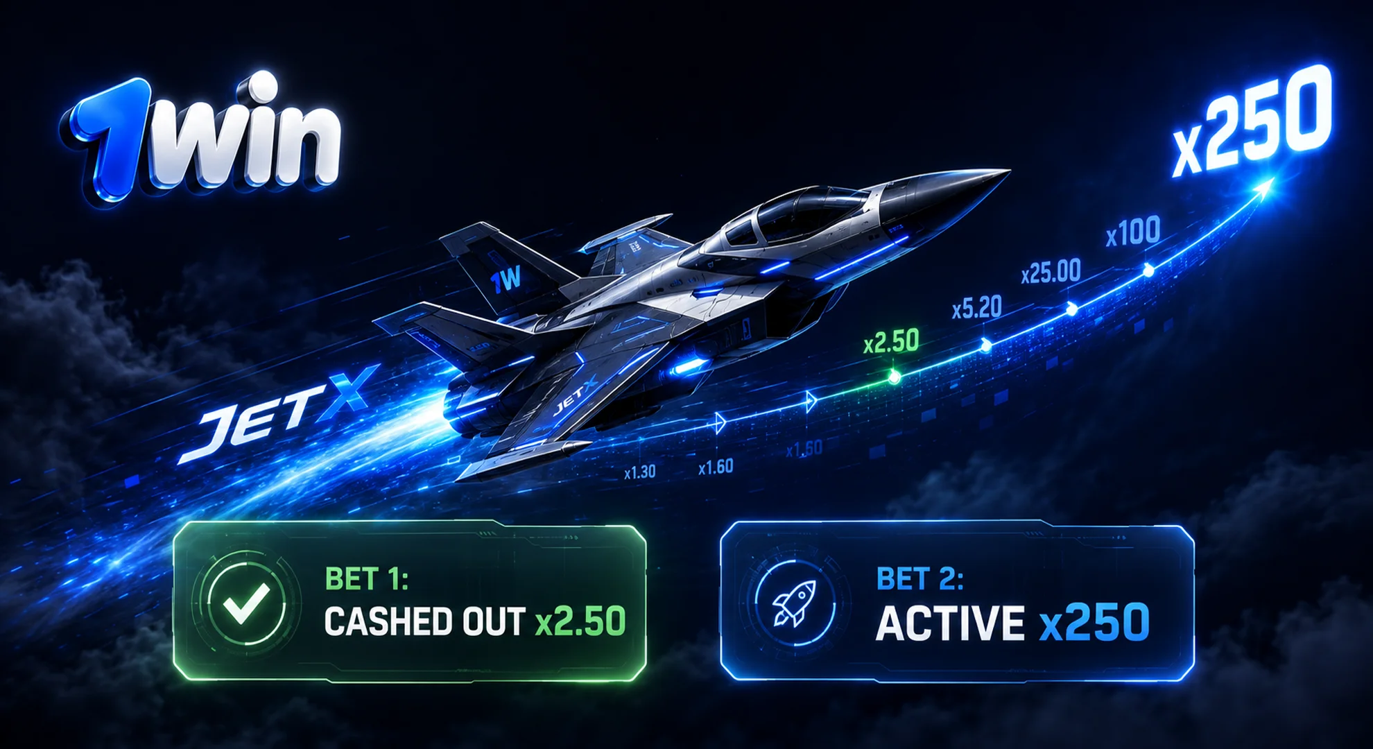 1win Korea JetX SmartSoft Gaming Crash Game Dual Bet Multiplier Cashout 2026