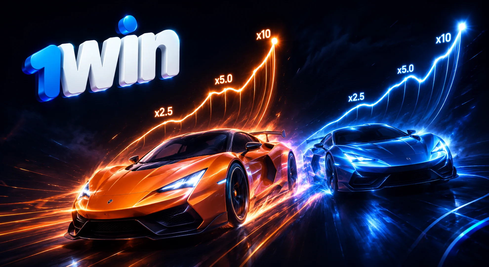 1win Korea Speed and Cash Crash Game Dual Racing Action Multiplier