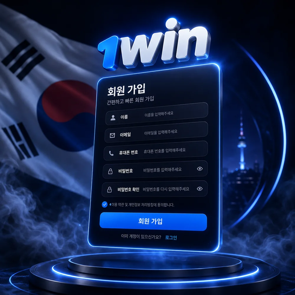 1win 한국 공식 회원가입 및 로그인 등록 안내 보안 플랫폼
