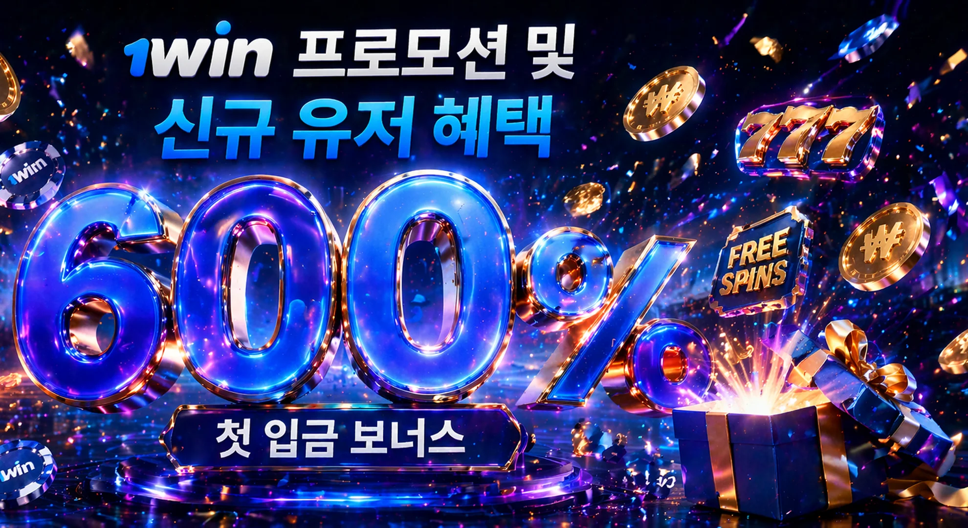 1win 프로모션 500% 보너스 및 프리 스핀 혜택